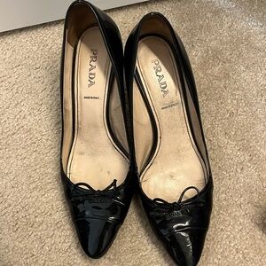 Prada Black Patent Leather Heels